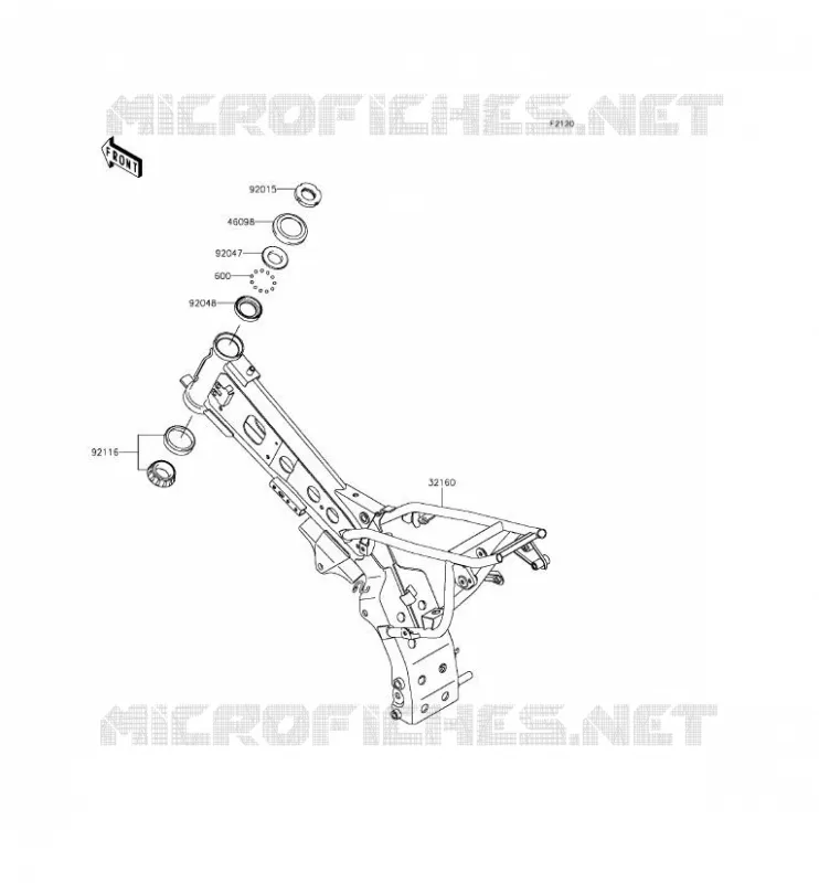 CH&Acirc;SSIS Kawasaki TOUT-TERRAIN 110 2015 KLX110  KLX110CFF