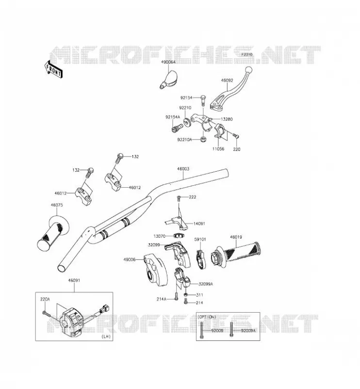 GUIDON Kawasaki TOUT-TERRAIN 110 2015 KLX110  KLX110CFF