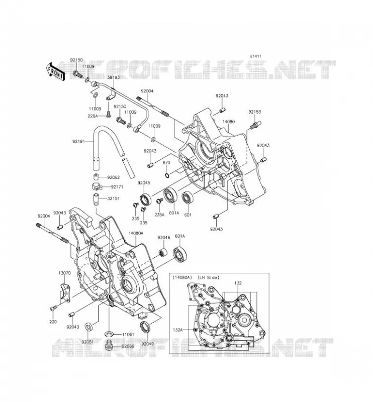 CARTER MOTEUR(S) Kawasaki TOUT-TERRAIN 110 2016 KLX110  KLX110CGF