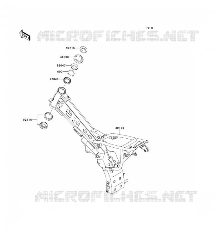 CH&Acirc;SSIS Kawasaki TOUT-TERRAIN 110 2010 KLX110L  KLX110DAF