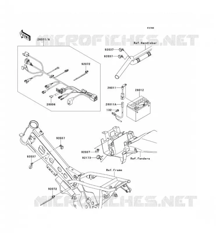 CHASSIS EQUIPMENT ELECTRIQUE Kawasaki TOUT-TERRAIN 110 2011 KLX110L  KLX110DBF