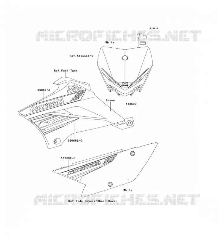 STICKER Kawasaki TOUT-TERRAIN 110 2012 KLX110L  KLX110DCF