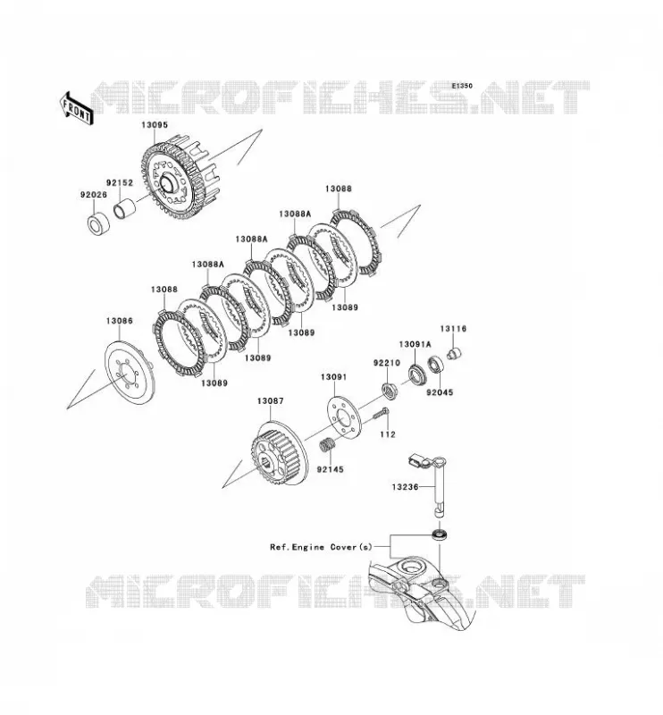 EMBRAYAGE Kawasaki TOUT-TERRAIN 110 2013 KLX110L  KLX110DDF