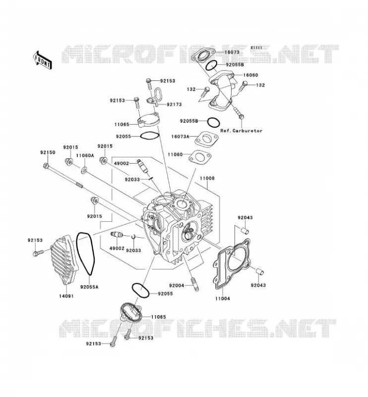 CULASSE Kawasaki TOUT-TERRAIN 110 2014 KLX110L  KLX110DEF