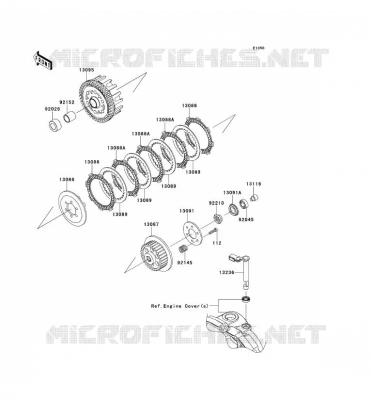 EMBRAYAGE Kawasaki TOUT-TERRAIN 110 2014 KLX110L  KLX110DEF