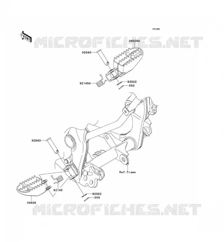 REPOSE PIED Kawasaki TOUT-TERRAIN 140 2008 KLX140  KLX140A8F