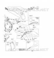 GARDE BOUE pour Kawasaki KLX140
