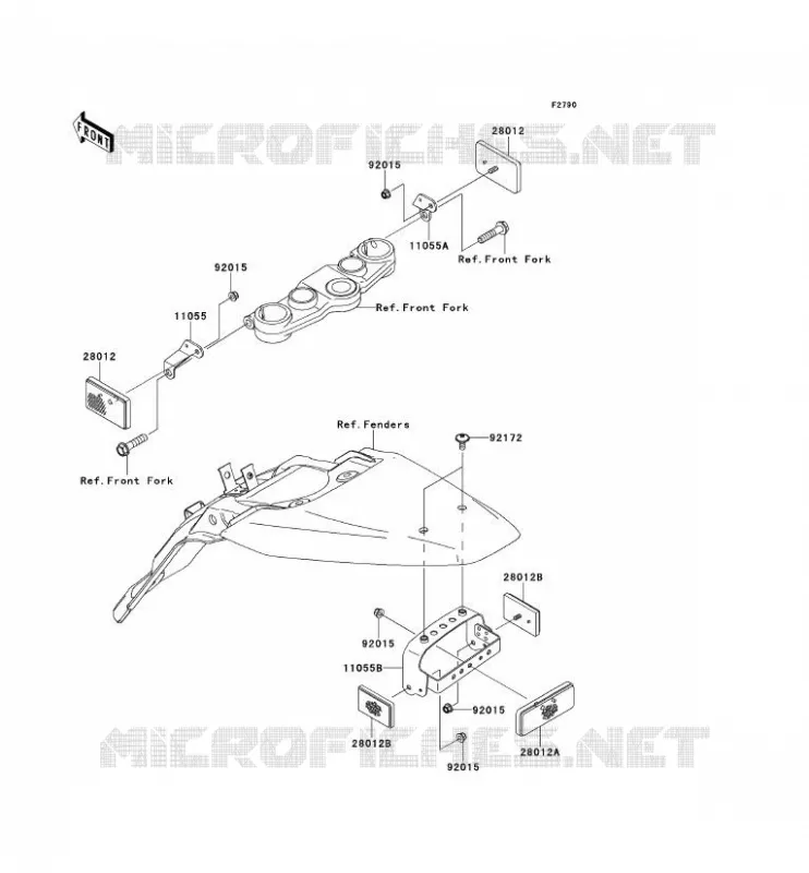CATADIOPTRES(CN) Kawasaki TOUT-TERRAIN 140 2011 KLX140  KLX140ABF