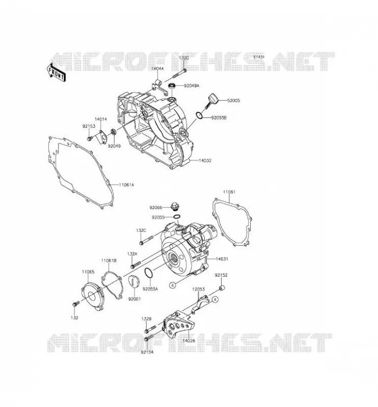 COUVERCLES MOTEUR Kawasaki TOUT-TERRAIN 140 2013 KLX140  KLX140ADF