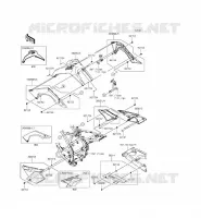 CACHE LAT&Eacute;RAL/GARDE CHAINE pour Kawasaki KLX140