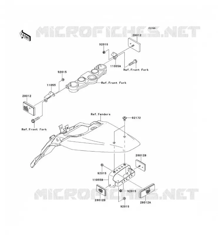 CATADIOPTRES(CN) Kawasaki TOUT-TERRAIN 140 2009 KLX140L  KLX140B9F