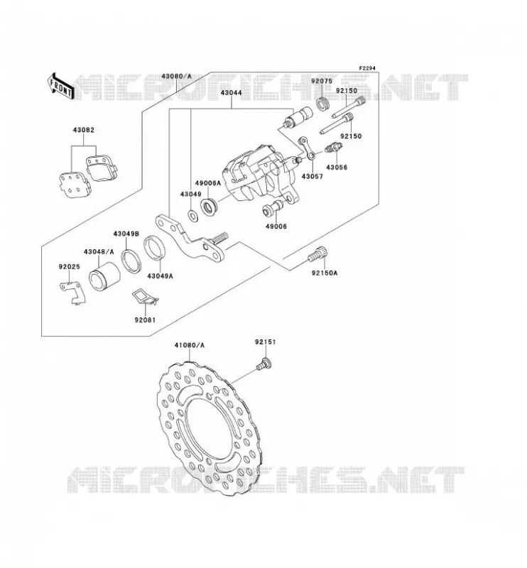 FREIN ARRIERE Kawasaki TOUT-TERRAIN 140 2009 KLX140L  KLX140B9F