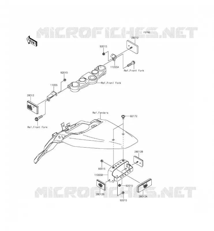 CATADIOPTRES(CN) Kawasaki TOUT-TERRAIN 140 2012 KLX140L  KLX140BCF
