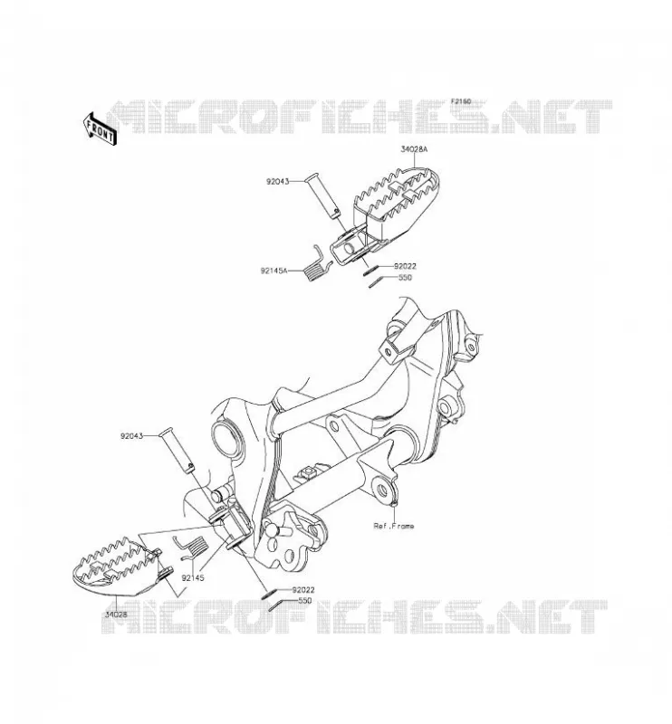 REPOSE PIED Kawasaki TOUT-TERRAIN 140 2012 KLX140L  KLX140BCF