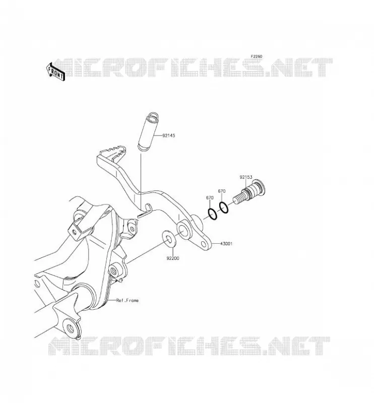PEDALE DE FREIN Kawasaki TOUT-TERRAIN 140 2014 KLX140L  KLX140BEF