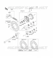 MOYEU ARRIERE pour Kawasaki KLX450R