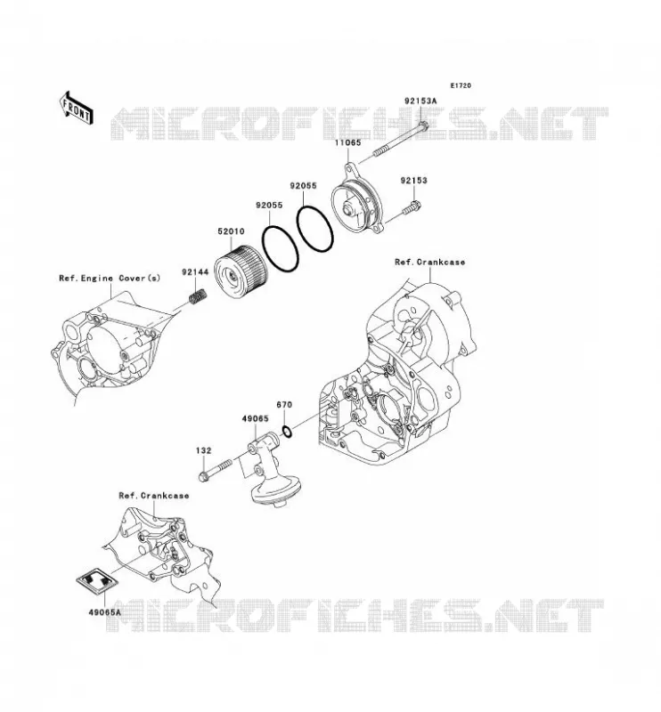 FILTRE &Agrave; HUILE Kawasaki TOUT-TERRAIN 450 2008 KLX450R  KLX450A8F
