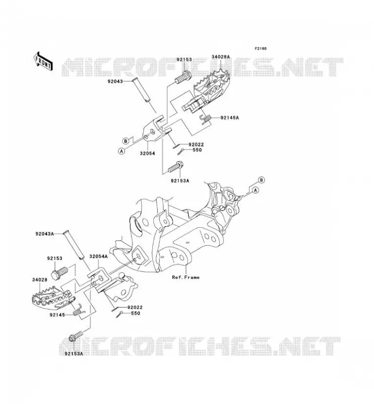 REPOSE PIED Kawasaki TOUT-TERRAIN 450 2009 KLX450R  KLX450A9F