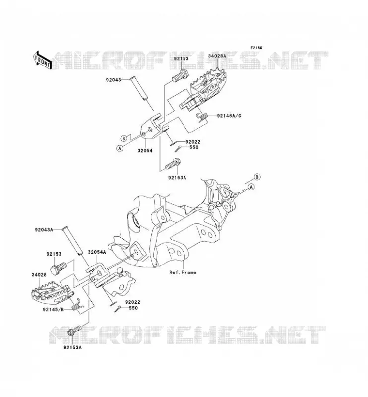 REPOSE PIED Kawasaki TOUT-TERRAIN 450 2011 KLX450R  KLX450ABF