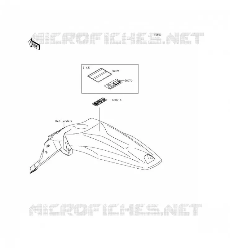 LABEL Kawasaki TOUT-TERRAIN 450 2014 KLX450R  KLX450AEF