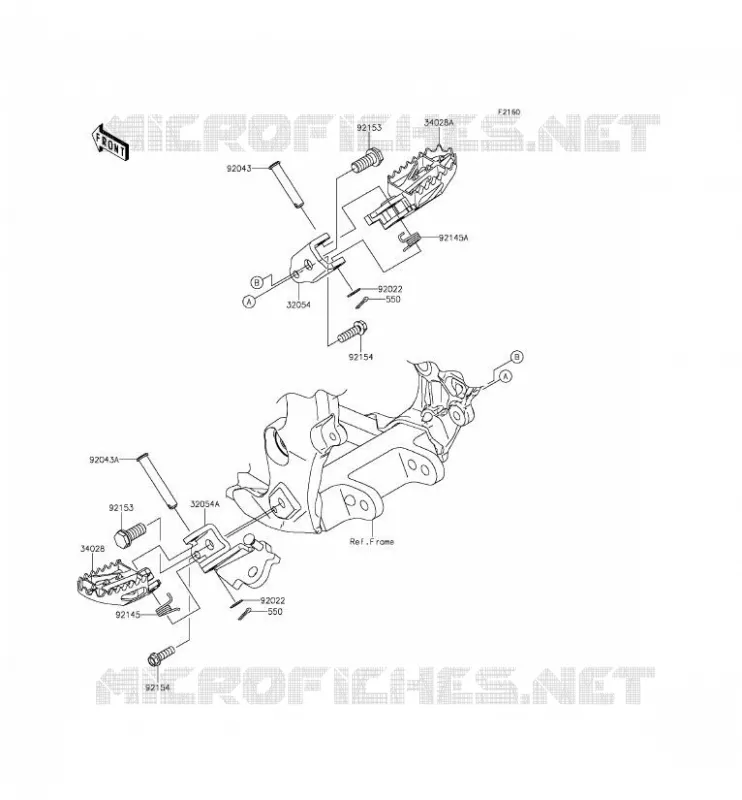 REPOSE PIED Kawasaki TOUT-TERRAIN 450 2014 KLX450R  KLX450AEF