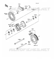MOYEU ARRIERE pour Kawasaki KX100