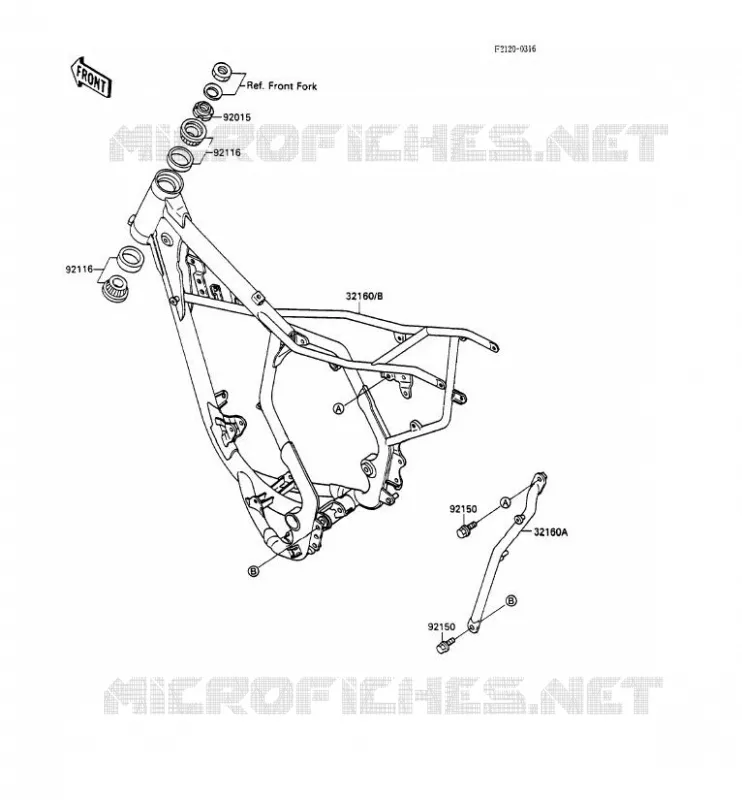 CH&Acirc;SSIS Kawasaki TOUT-TERRAIN 100 1990 KX100  KX100-A2