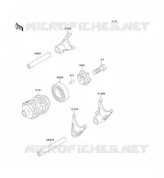 BARILLET/FOURCHETTE pour Kawasaki KX100