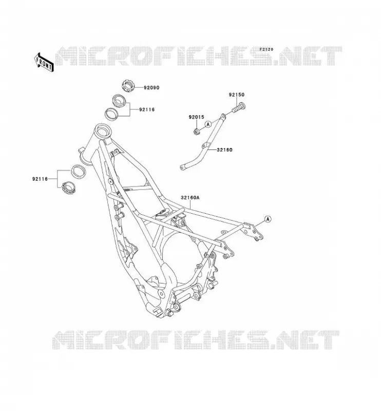 CH&Acirc;SSIS Kawasaki TOUT-TERRAIN 100 1992 KX100  KX100-B2