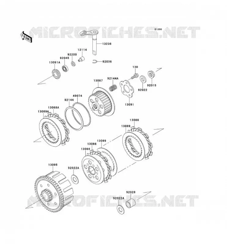 EMBRAYAGE Kawasaki TOUT-TERRAIN 100 1992 KX100  KX100-B2