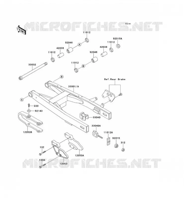 BRAS OSCILLANT Kawasaki TOUT-TERRAIN 100 1992 KX100  KX100-B2
