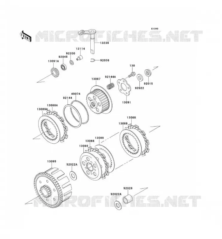 EMBRAYAGE Kawasaki TOUT-TERRAIN 100 1993 KX100  KX100-B3