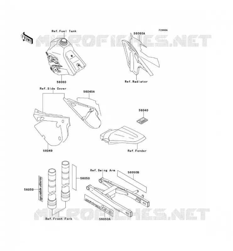 LABEL Kawasaki TOUT-TERRAIN 100 1993 KX100  KX100-B3