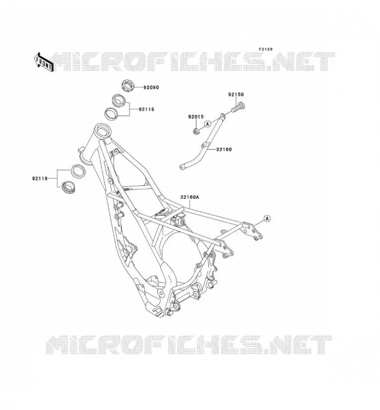 CH&Acirc;SSIS Kawasaki TOUT-TERRAIN 100 1994 KX100  KX100-B4