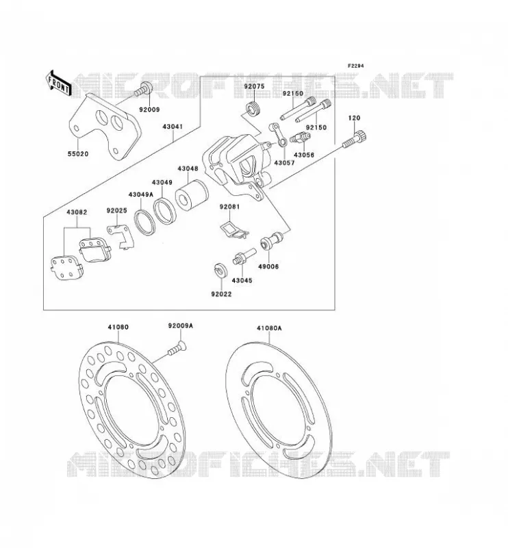 FREIN ARRIERE Kawasaki TOUT-TERRAIN 100 1995 KX100  KX100-B5