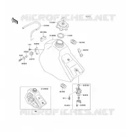 RESERVOIR CARBURANT pour Kawasaki KX100