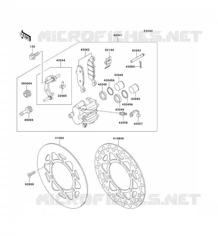 FREIN AVANT Kawasaki TOUT-TERRAIN 100 1997 KX100  KX100-B7