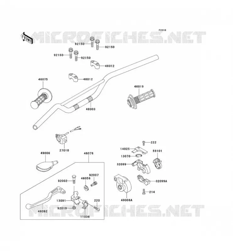 GUIDON Kawasaki TOUT-TERRAIN 100 1997 KX100  KX100-B7