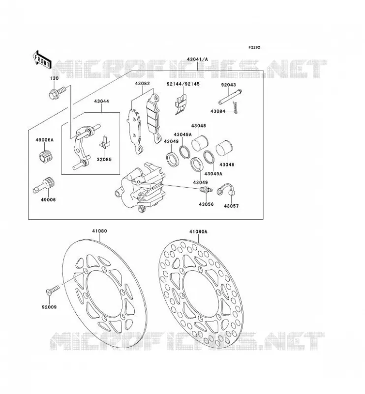 FREIN AVANT Kawasaki TOUT-TERRAIN 100 1998 KX100  KX100-C1