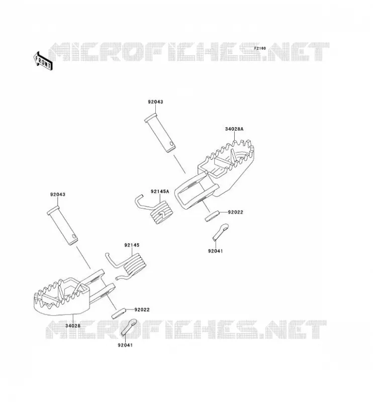 REPOSE PIED Kawasaki TOUT-TERRAIN 100 1998 KX100  KX100-C1