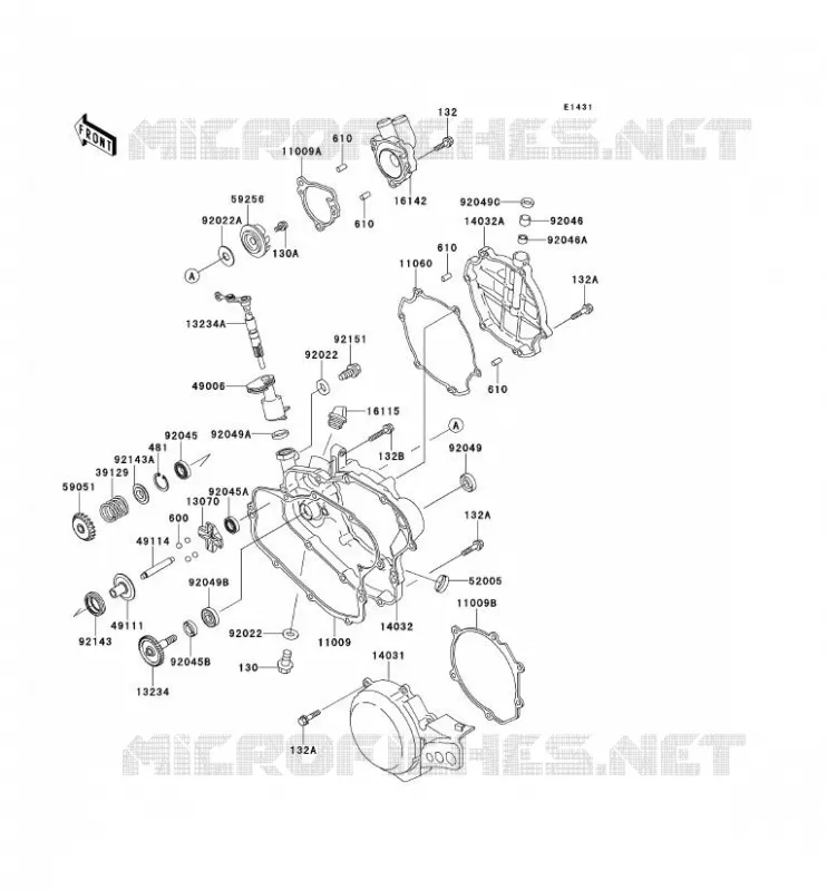 COUVERCLES MOTEUR Kawasaki TOUT-TERRAIN 100 2000 KX100  KX100-C3