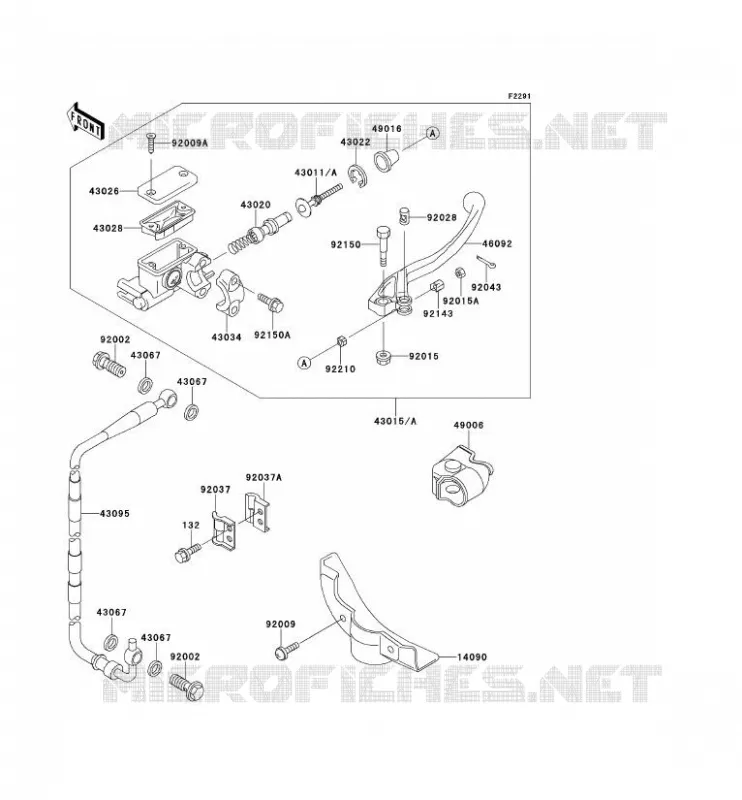 MAITRE CYLINDRE AV Kawasaki TOUT-TERRAIN 100 2000 KX100  KX100-C3