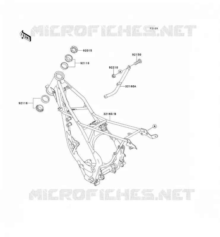 CH&Acirc;SSIS Kawasaki TOUT-TERRAIN 100 2000 KX100  KX100-C3