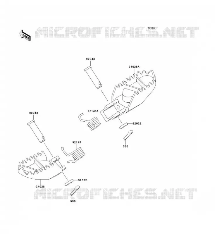 REPOSE PIED Kawasaki TOUT-TERRAIN 100 2001 KX100  KX100-D1