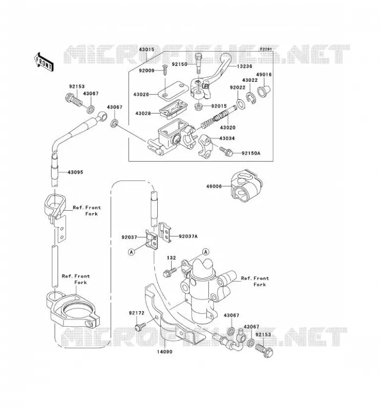 MAITRE CYLINDRE AV Kawasaki TOUT-TERRAIN 100 2002 KX100  KX100-D2