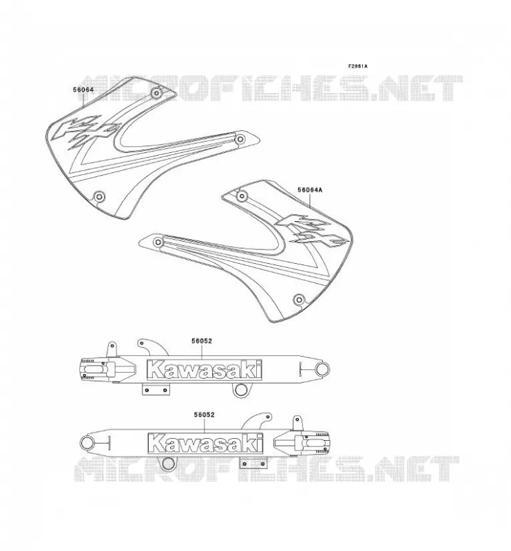 STICKER Kawasaki TOUT-TERRAIN 100 2002 KX100  KX100-D2