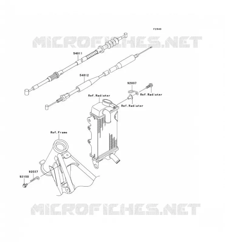 CABLES Kawasaki TOUT-TERRAIN 100 2003 KX100  KX100-D3