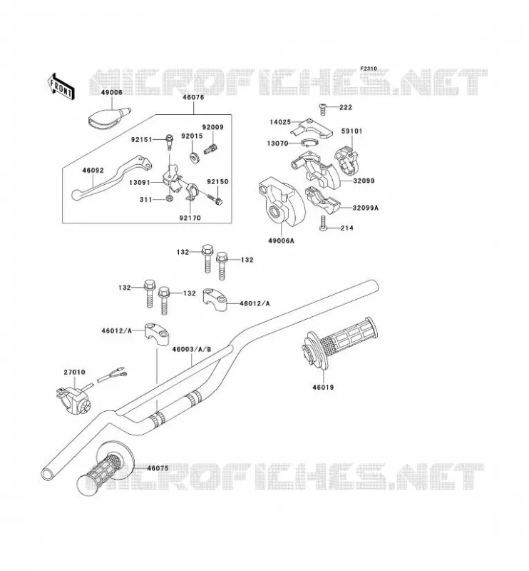 GUIDON Kawasaki TOUT-TERRAIN 100 2003 KX100  KX100-D3