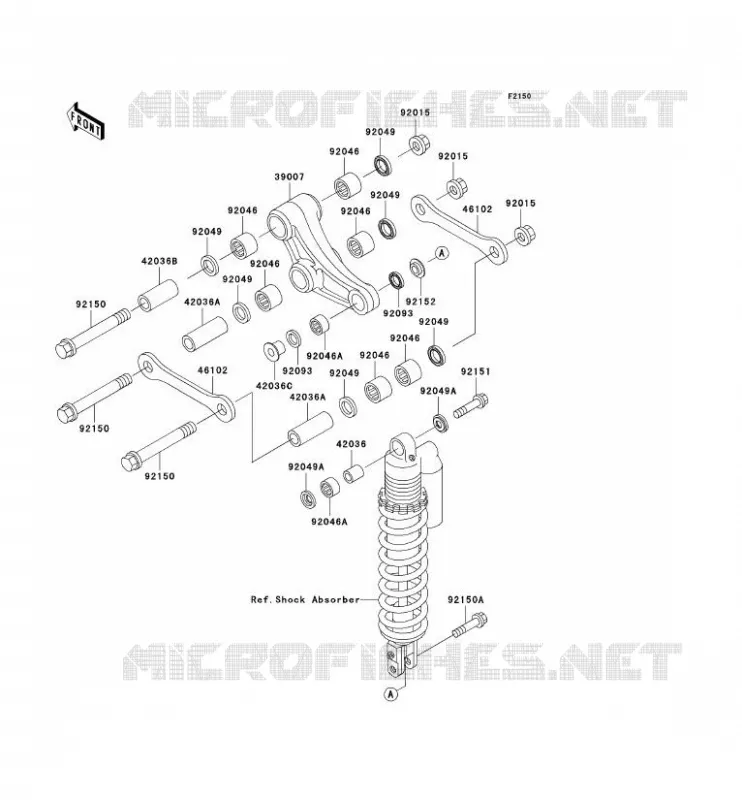SUSPENSION ARRI&Egrave;RE Kawasaki TOUT-TERRAIN 100 2003 KX100  KX100-D3