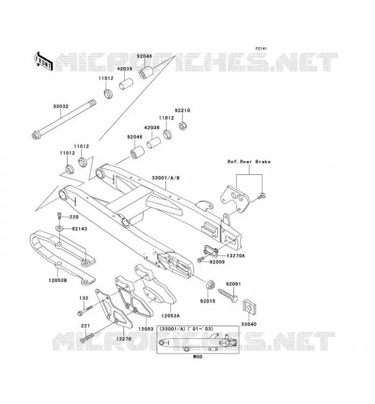 BRAS OSCILLANT Kawasaki TOUT-TERRAIN 100 2005 KX100  KX100-D5